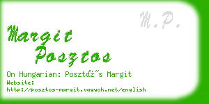 margit posztos business card